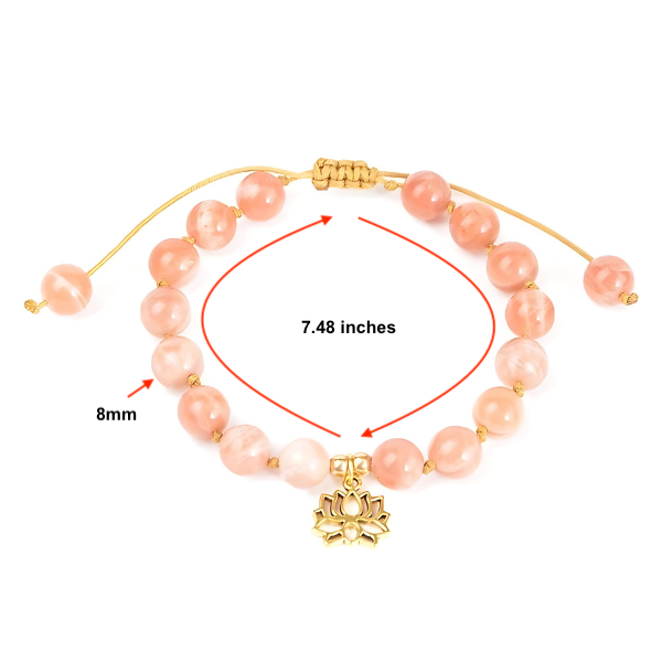 Bracelet d'énergie radiant en pierre de soleil