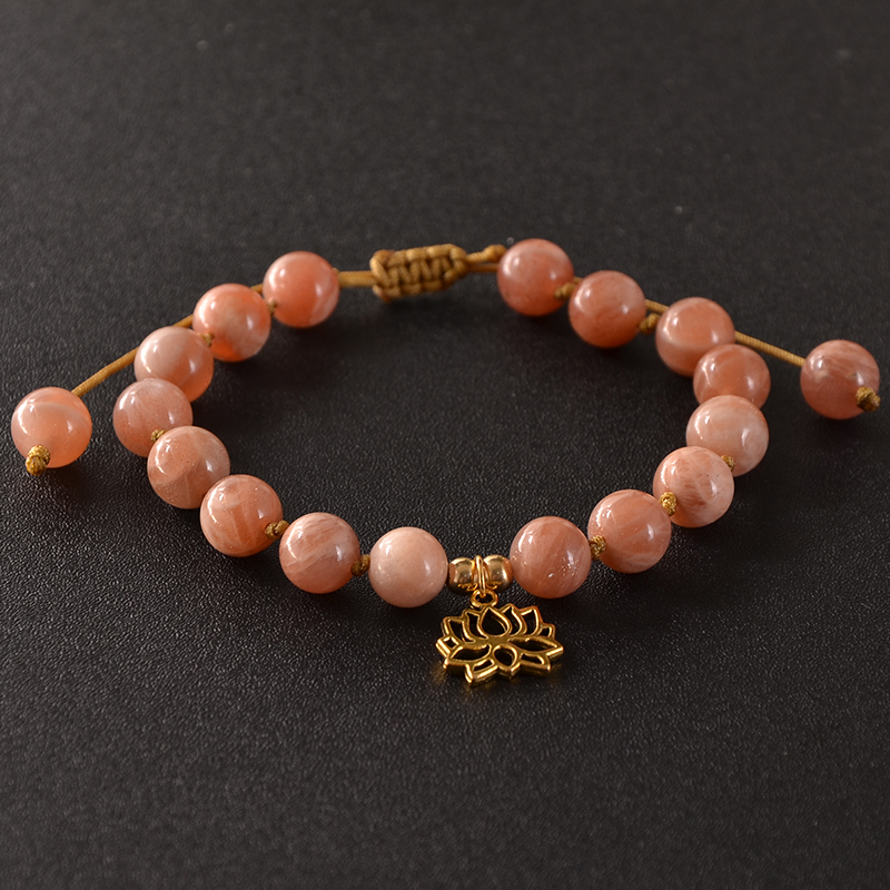 Bracelet d'énergie radiant en pierre de soleil