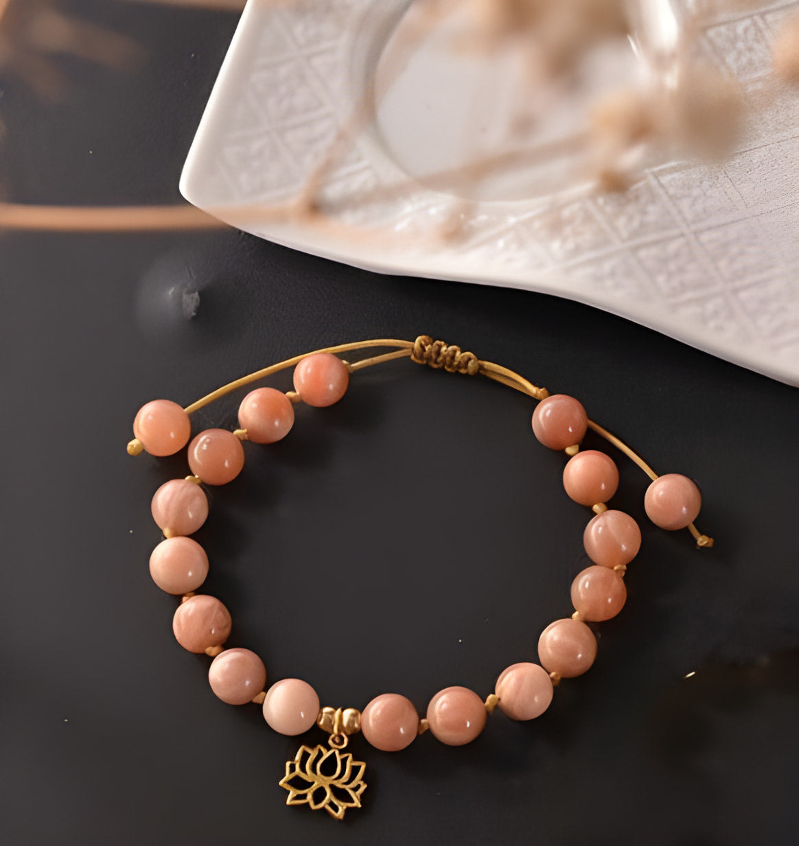 Bracelet d'énergie radiant en pierre de soleil