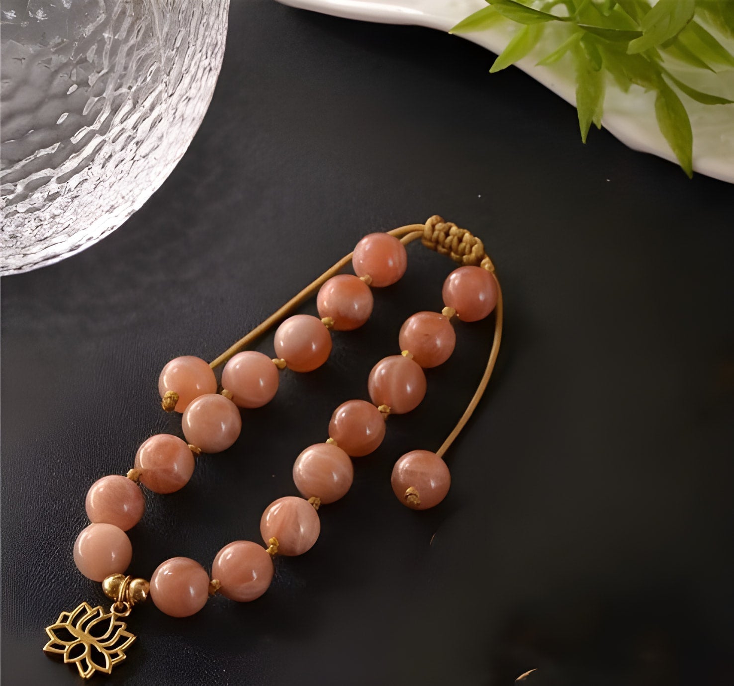 Bracelet d'énergie radiant en pierre de soleil