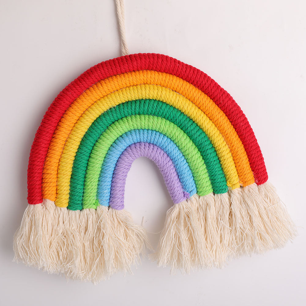 Rainbow Dream Catcher Wall Hanging Fabric Ornament