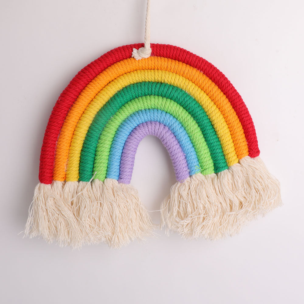Rainbow Dream Catcher Wall Hanging Fabric Ornament