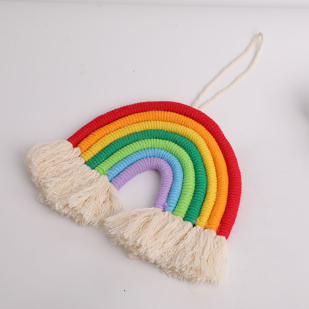 Rainbow Dream Catcher Wall Hanging Fabric Ornament