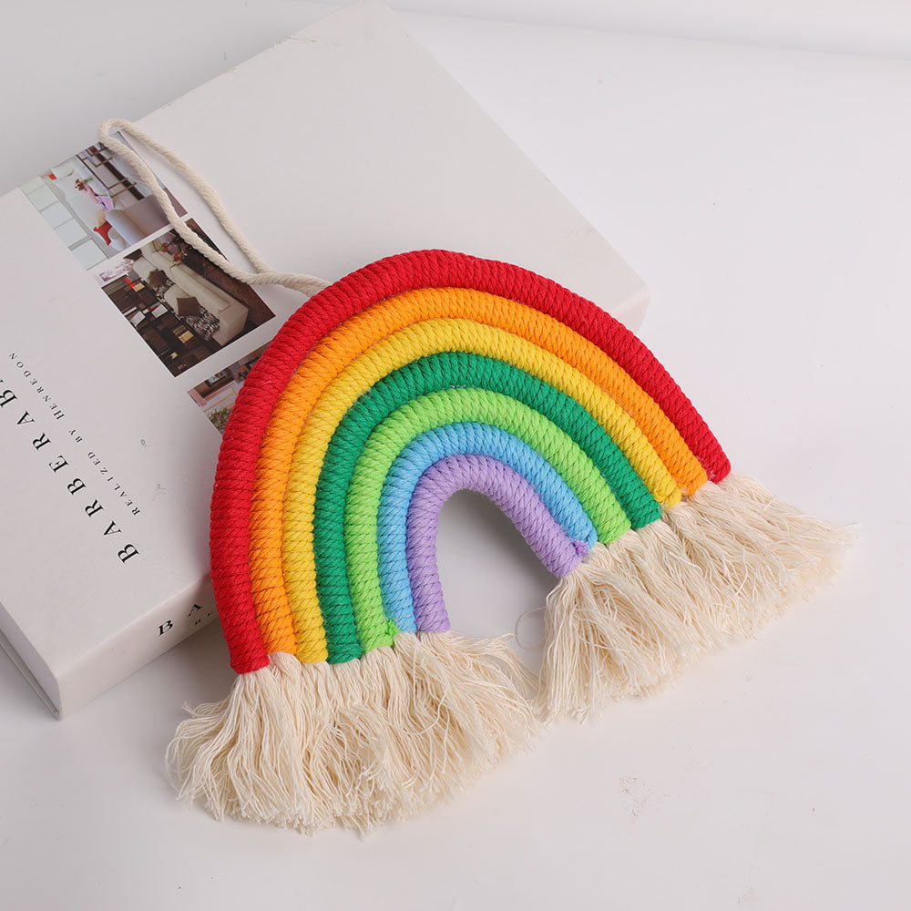 Rainbow Dream Catcher Wall Hanging Fabric Ornament