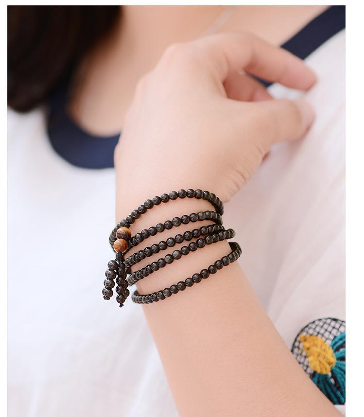 Bracelet de guérison joyeux en obsidienne arc-en-ciel