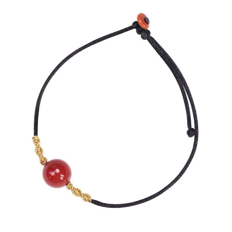 Collier bracelet en agate rouge et calcédoine pour la confiance et l'harmonie