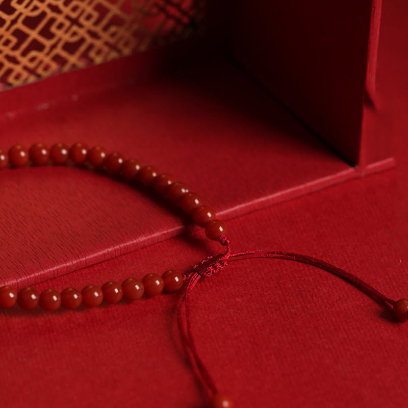 Bracelet de confiance en agate rouge et jade Hetian avec boucle de paix