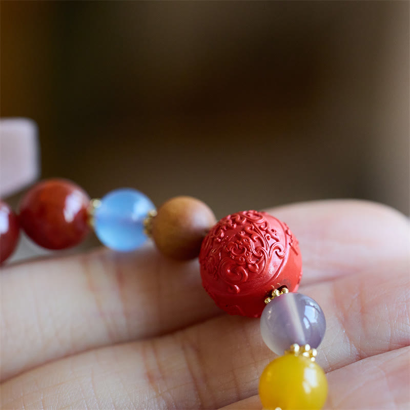 Bracelet de confiance en agate rouge, talisman de paix, perles de 10 mm