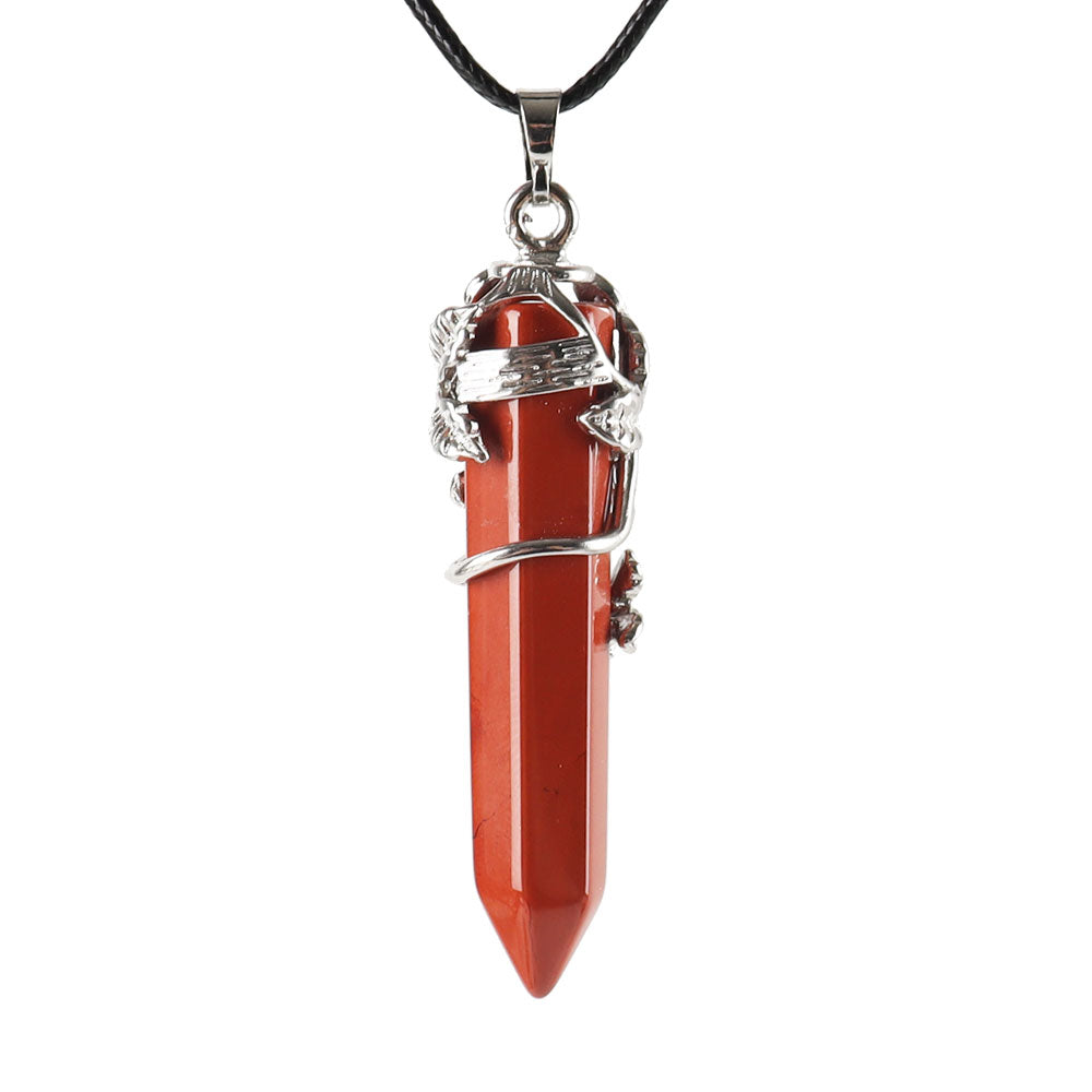 Red Jasper Healing Crystal Pendant for Spiritual Balance