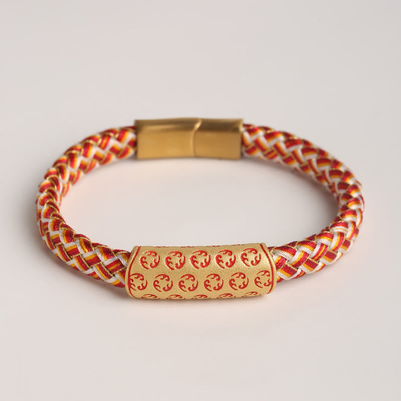 Bracelet porte-bonheur en fil rouge de 16 cm avec boucle en forme de nœud en diamant