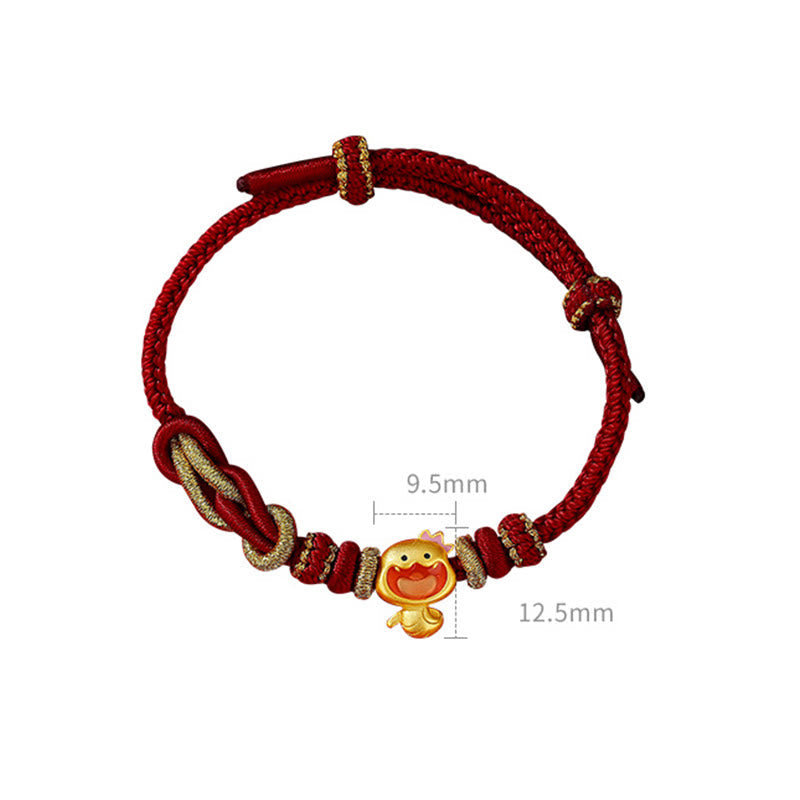 Bracelet serpent en argent sterling 925 avec fil rouge