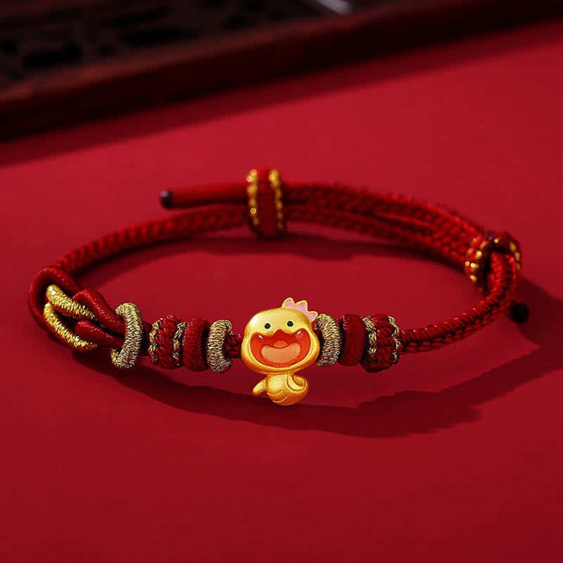 Bracelet serpent en argent sterling 925 avec fil rouge