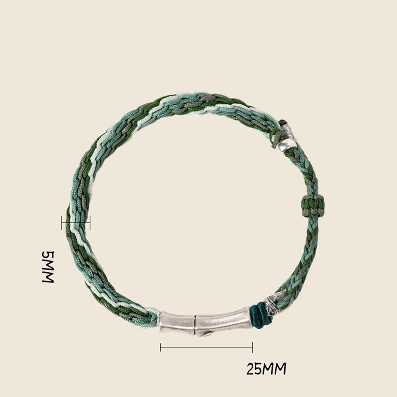Bracelet fil rouge en argent sterling 925 avec nœud en bambou