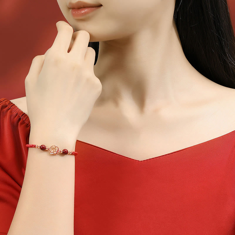 Bracelet de protection serpent poisson koï à cordon rouge