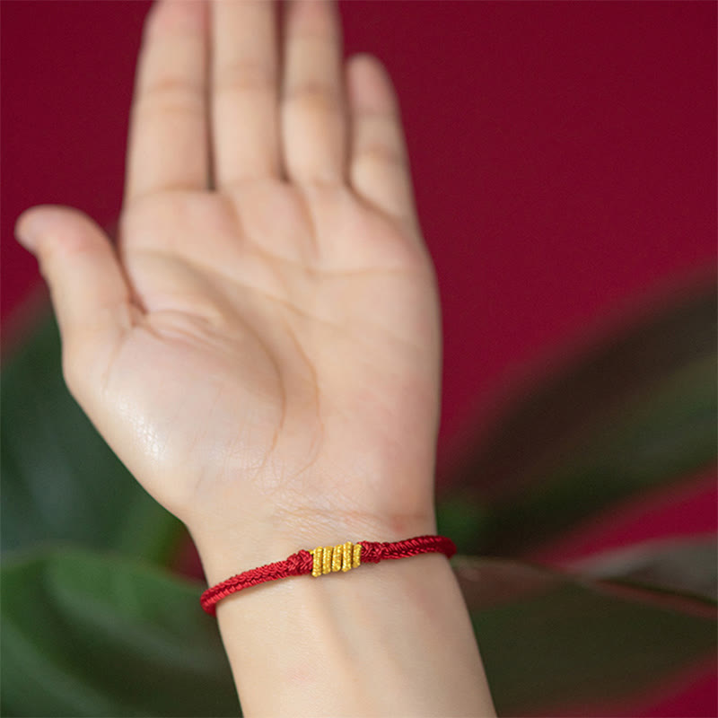Bracelet de protection en fil rouge avec nœud King Kong pour la chance