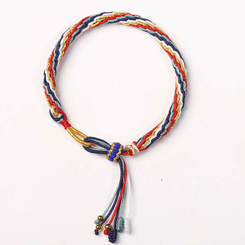 Bracelet de protection porte-bonheur en jade blanc avec nœud de réincarnation