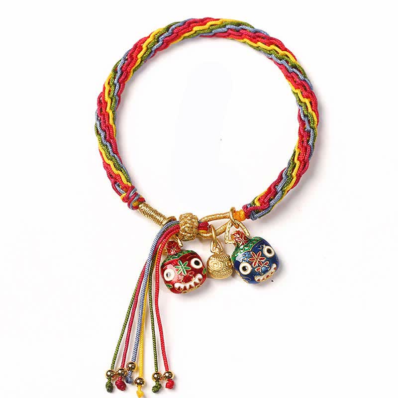Bracelet de protection porte-bonheur en jade blanc avec nœud de réincarnation