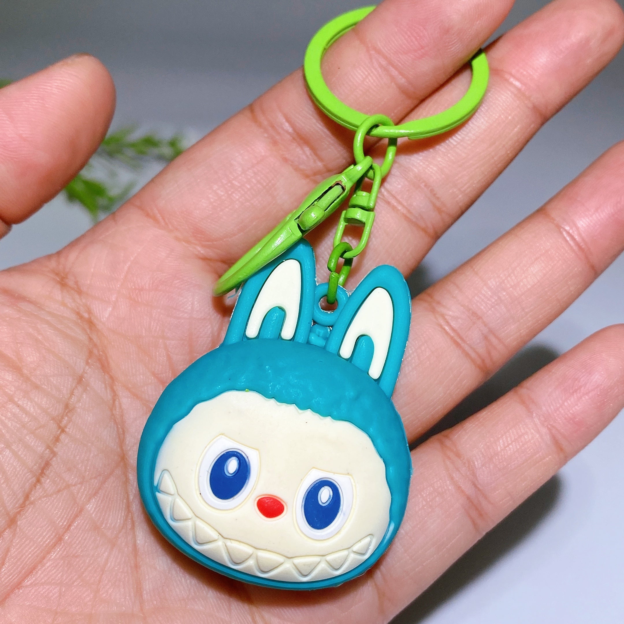 Resin Crystal Labubu Key Chain for Car Hanging Charm 70mm