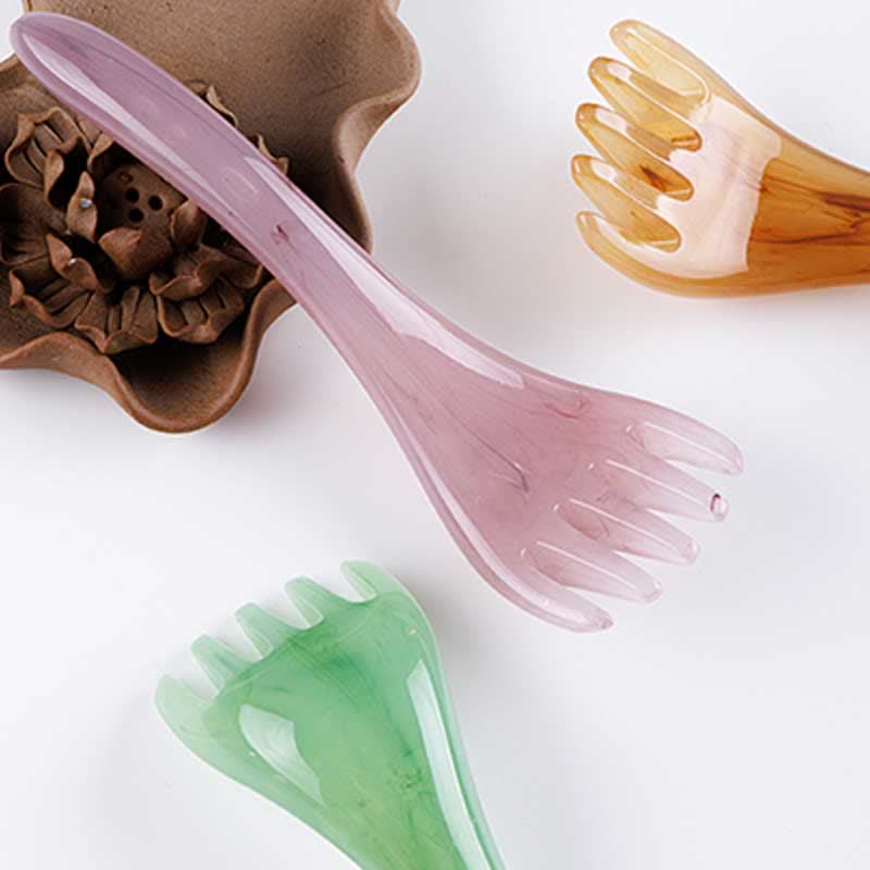 Peigne de massage Gua Sha en résine pour l'élasticité et la cicatrisation de la peau