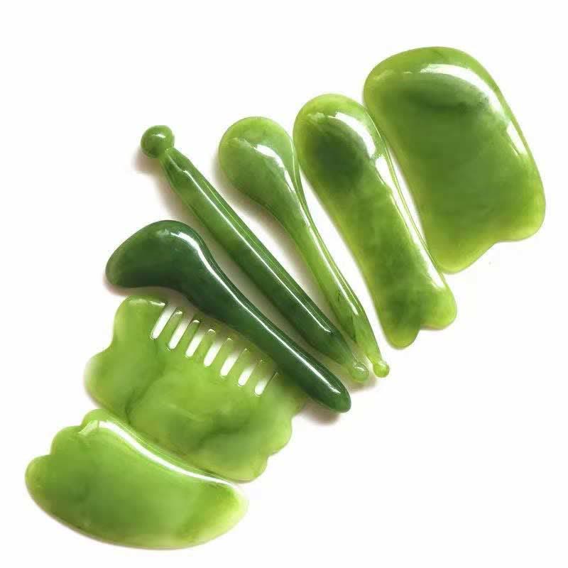Ensemble d'outils de massage corporel complet en résine Gua Sha pour les soins du visage
