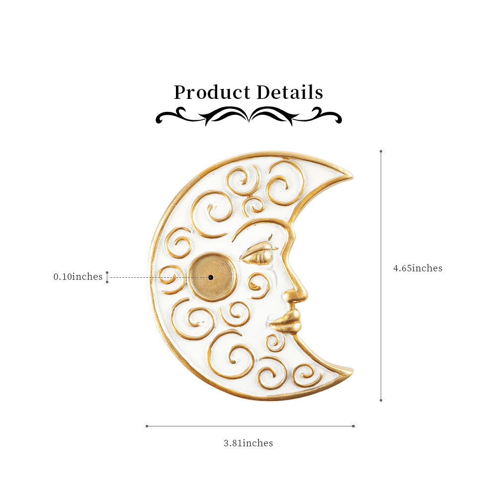 Resin Moon Shape Incense Holder for Meditation & Ritual