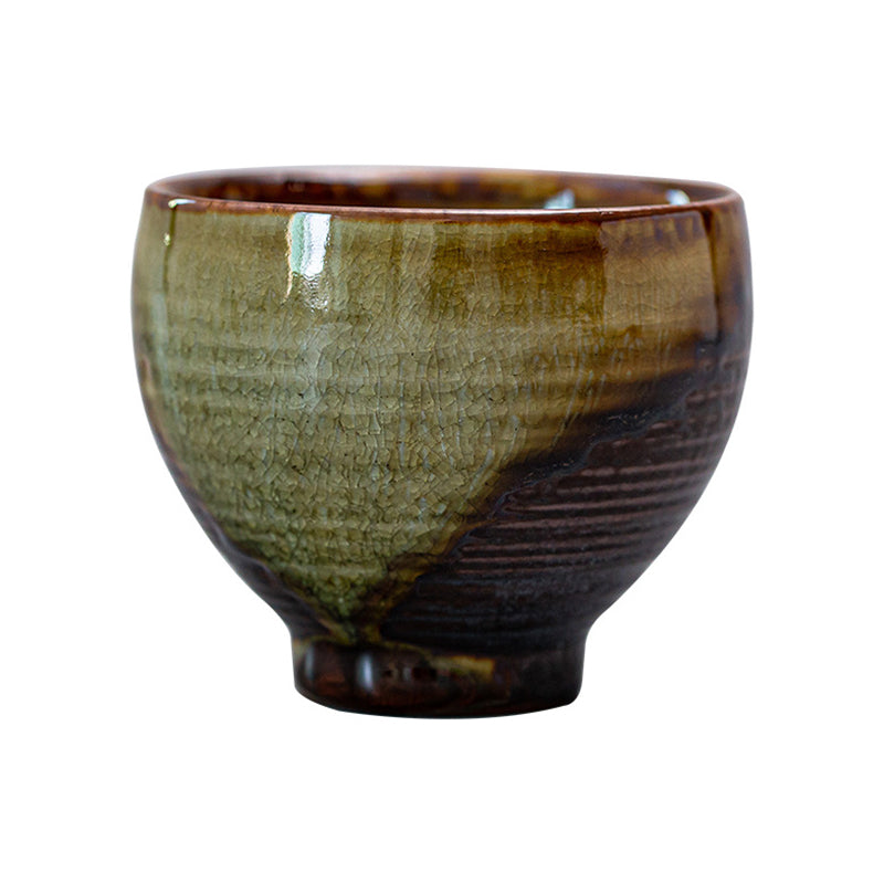 Tasse à thé zen en céramique marron rétro 130 ml Tasse de méditation