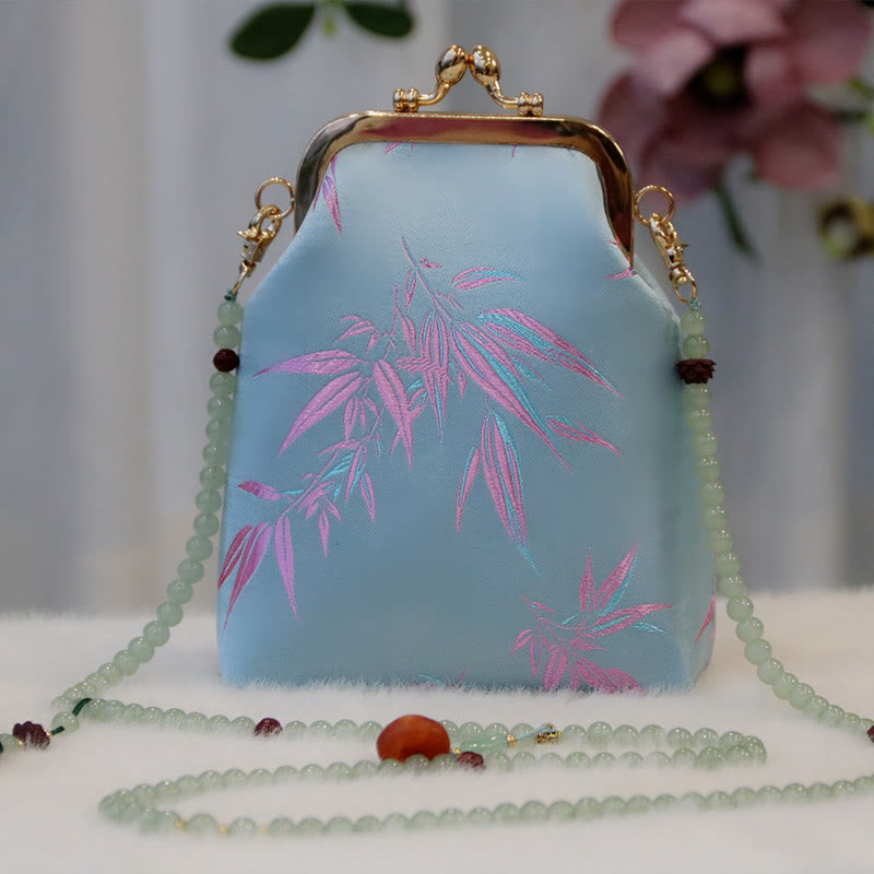 Sac à bandoulière rétro en chaîne de perles brodées chinoises 14 x 6 x 18 cm