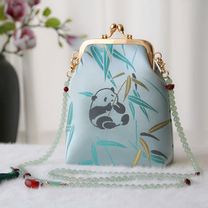 Sac à bandoulière rétro en chaîne de perles brodées chinoises 14 x 6 x 18 cm