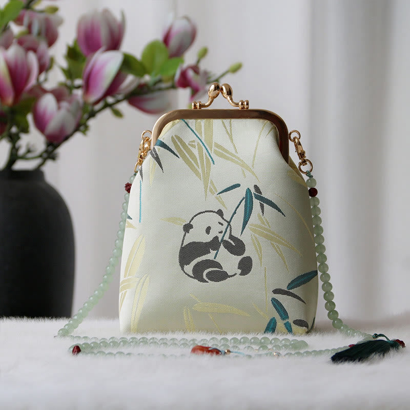 Sac à bandoulière rétro en chaîne de perles brodées chinoises 14 x 6 x 18 cm