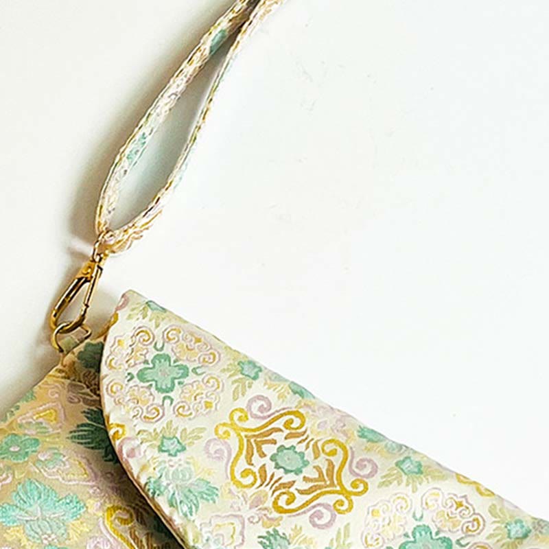 Sac bandoulière bohème rétro en polyester et coton à fleurs