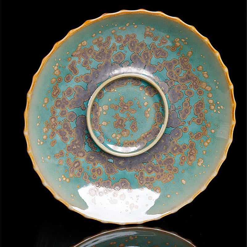 Tasse à thé Gaiwan en céramique à changement de four à glaçure rétro 150 ml