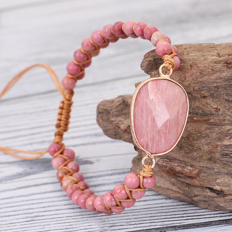 Bracelet de guérison du cœur en rhodochrosite
