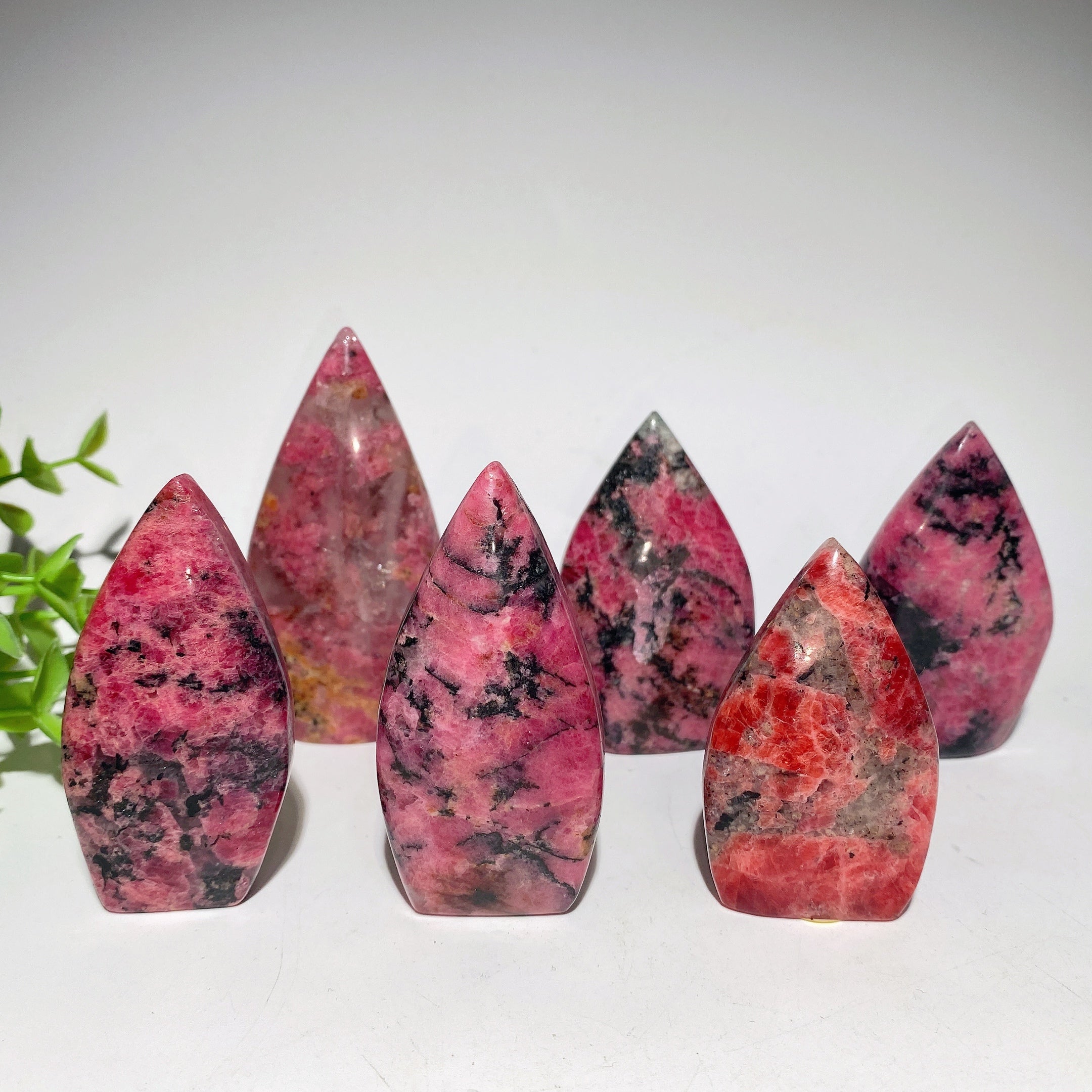 Rhodonite Free Form Crystal Specimens 2-3.5 Inch Healing Stones