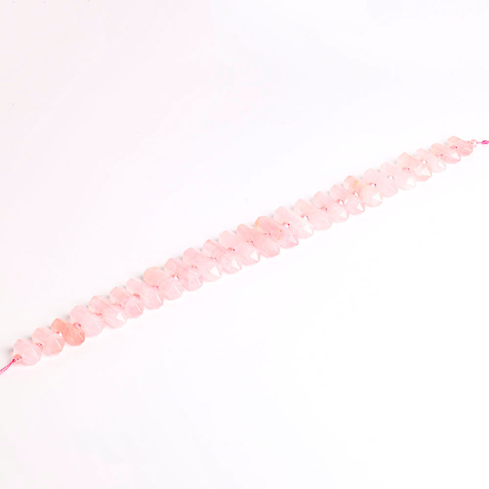 Rose Quartz Crystal Beads 42cm String for Chakra Balance