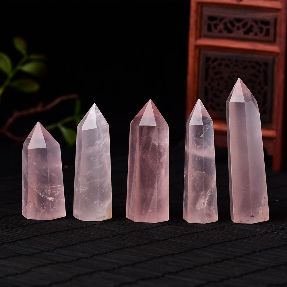 Tour du chakra du cœur en quartz rose