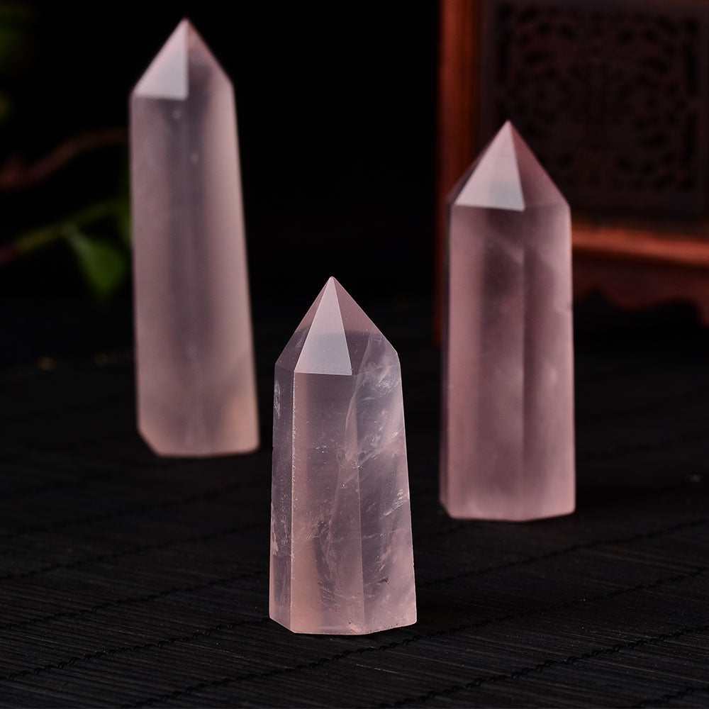 Tour du chakra du cœur en quartz rose