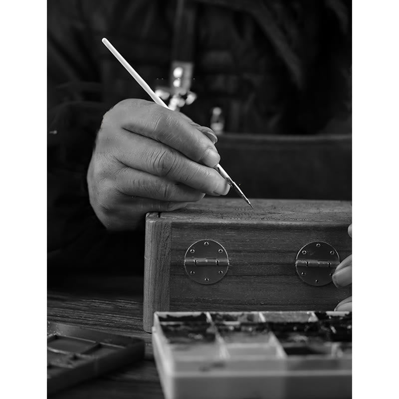 Coffret à bijoux en palissandre à motifs floraux | Décor Zen