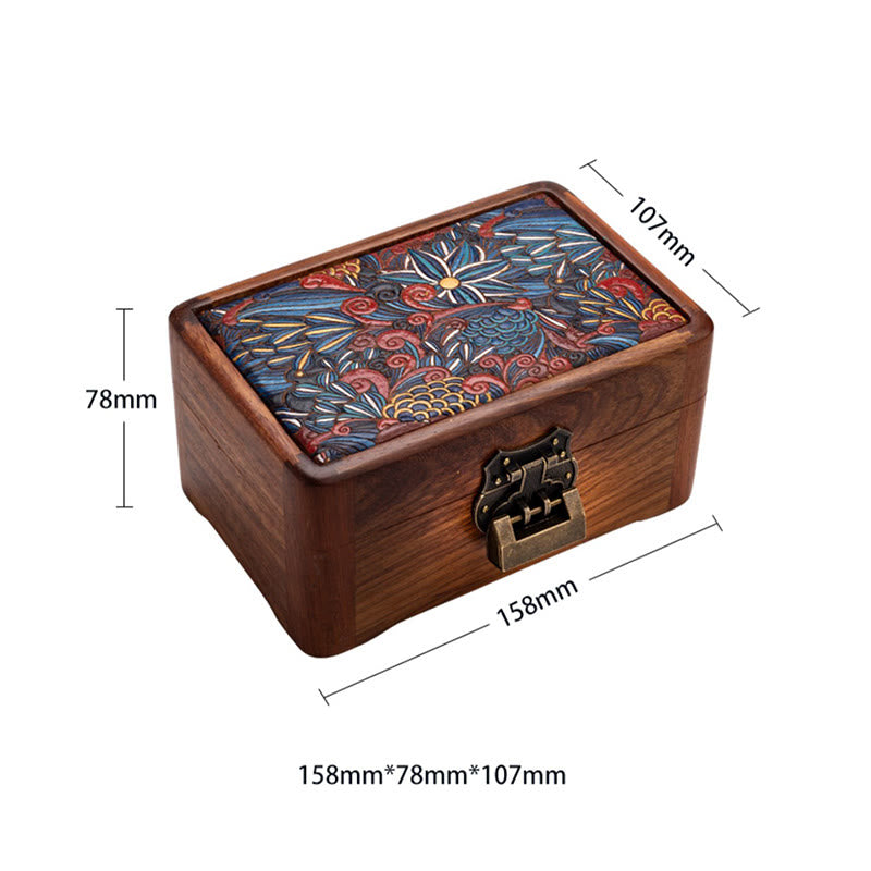 Coffret à bijoux en palissandre à motifs floraux | Décor Zen