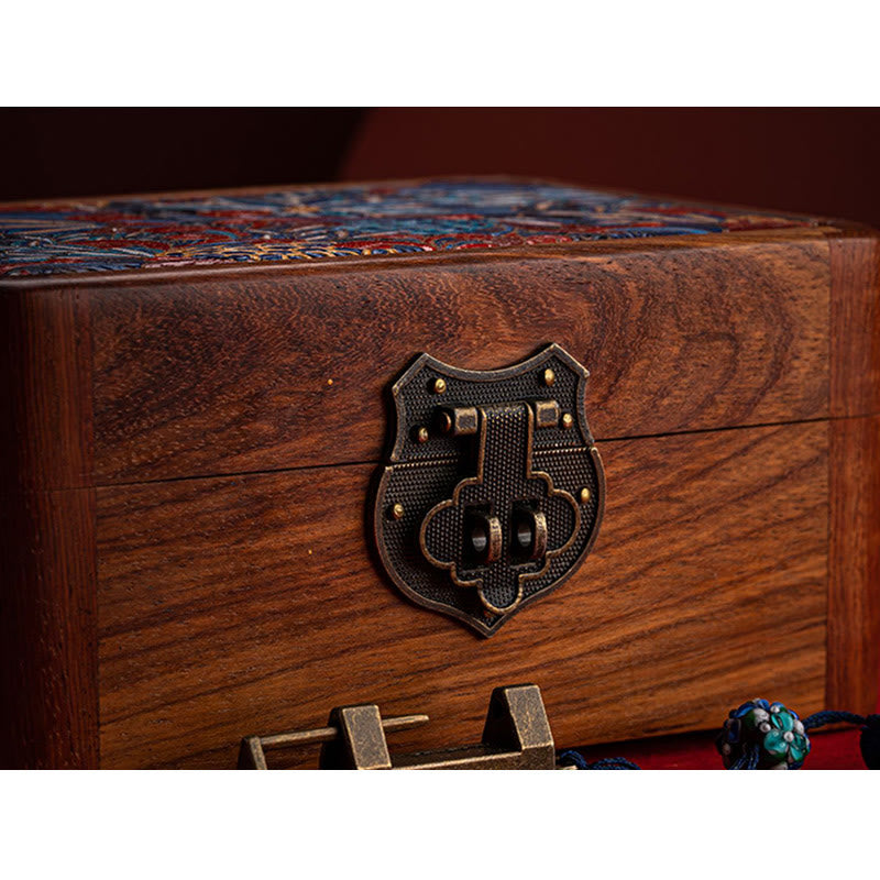 Coffret à bijoux en palissandre à motifs floraux | Décor Zen