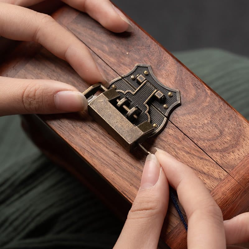 Coffret à bijoux en palissandre à motifs floraux | Décor Zen