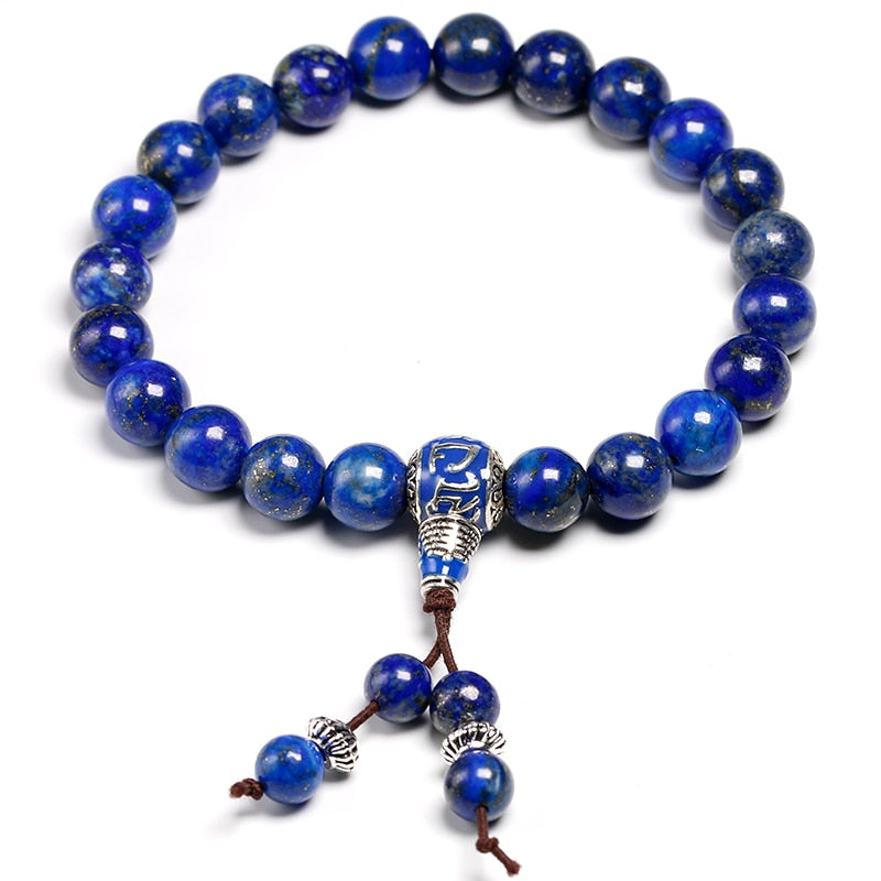 Bracelet en lapis-lazuli bleu royal pour l'équilibre intérieur