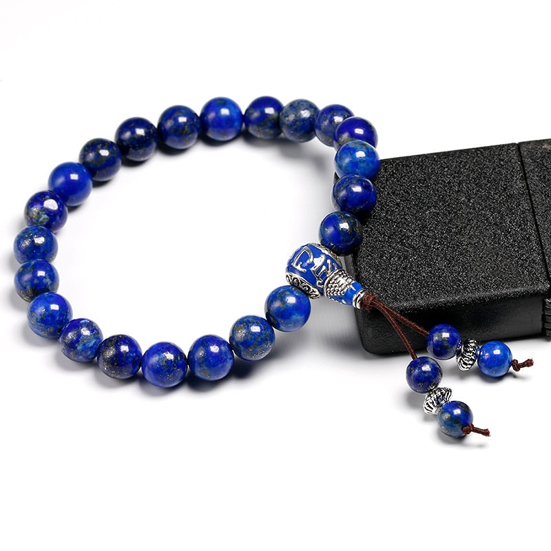 Bracelet en lapis-lazuli bleu royal pour l'équilibre intérieur