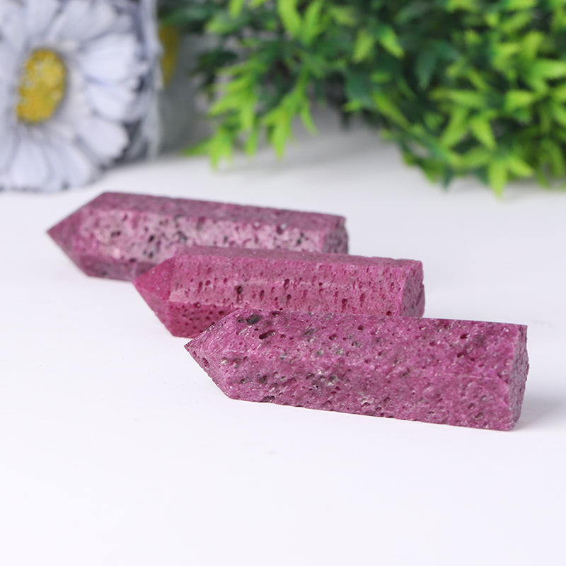 Ruby Honeycomb Crystal Tower 2.4-4.5 Inch Protective Stone