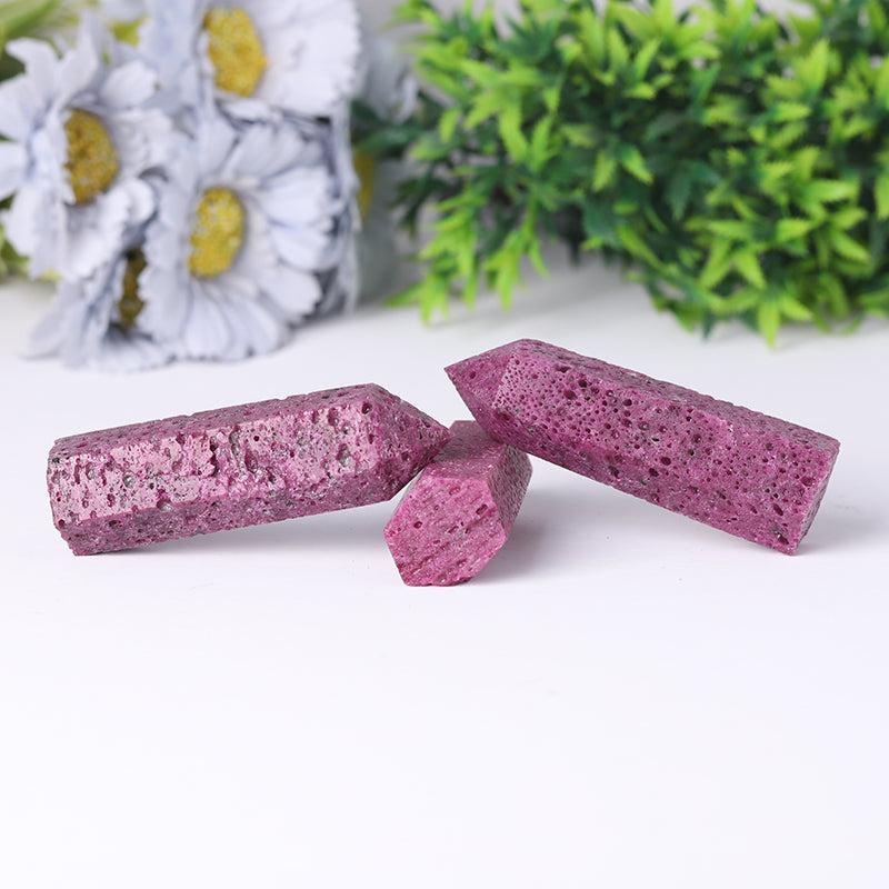 Ruby Honeycomb Crystal Tower 2.4-4.5 Inch Protective Stone