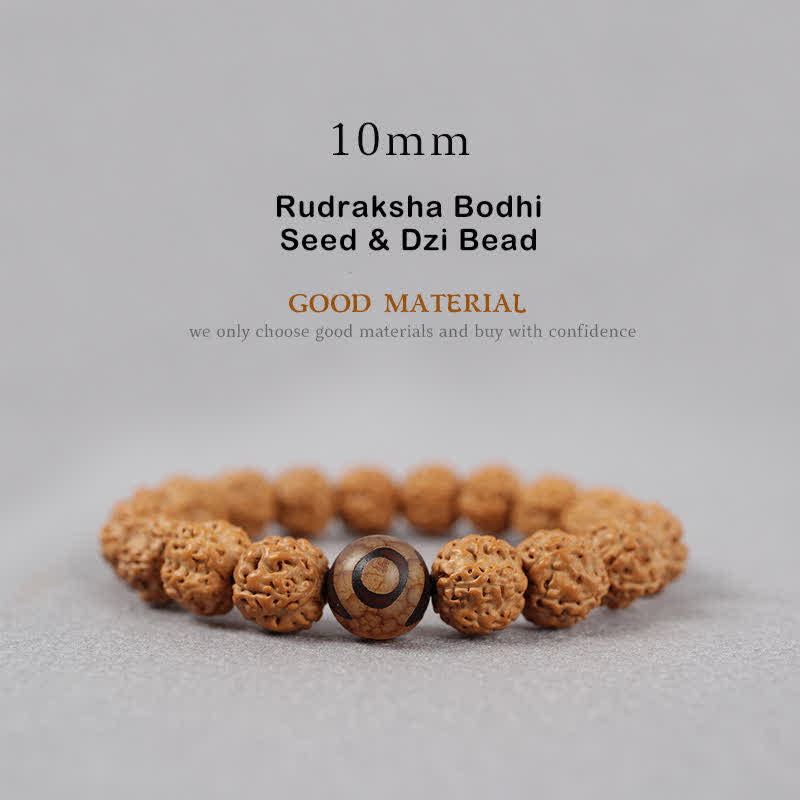 Bracelet spirituel Rudraksha Bodhi Seed 9 mm | Wealth Energy