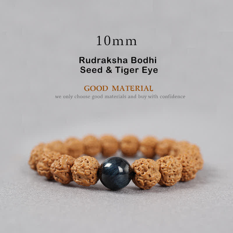 Bracelet spirituel Rudraksha Bodhi Seed 9 mm | Wealth Energy
