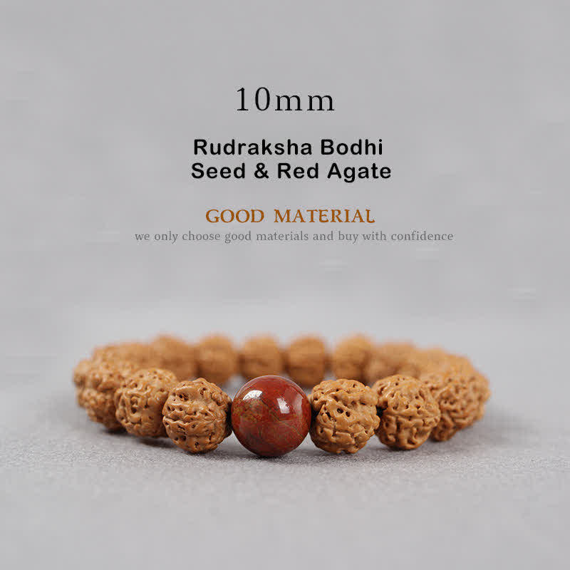 Bracelet spirituel Rudraksha Bodhi Seed 9 mm | Wealth Energy