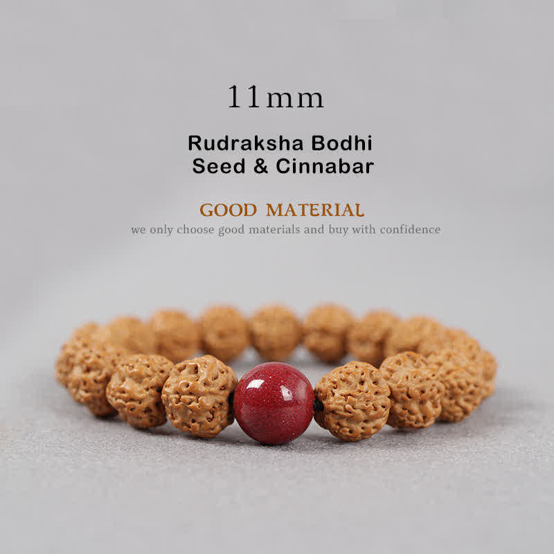 Bracelet spirituel Rudraksha Bodhi Seed 9 mm | Wealth Energy