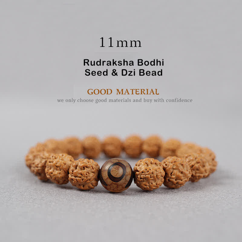 Bracelet spirituel Rudraksha Bodhi Seed 9 mm | Wealth Energy