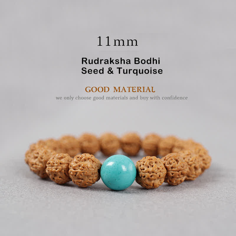 Bracelet spirituel Rudraksha Bodhi Seed 9 mm | Wealth Energy